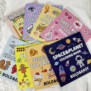 Cartoon Themed Coloring Book, 4 Counts/set Creative Coloring Book, Kill Time Graffiti Painting Drawing Art Book, Art Supplies for Adults & Teens