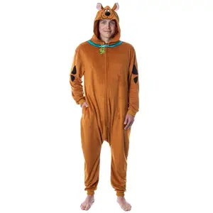 Scooby-Doo Mens' Hooded Costume Sleep Pajama Union Suit Outfit