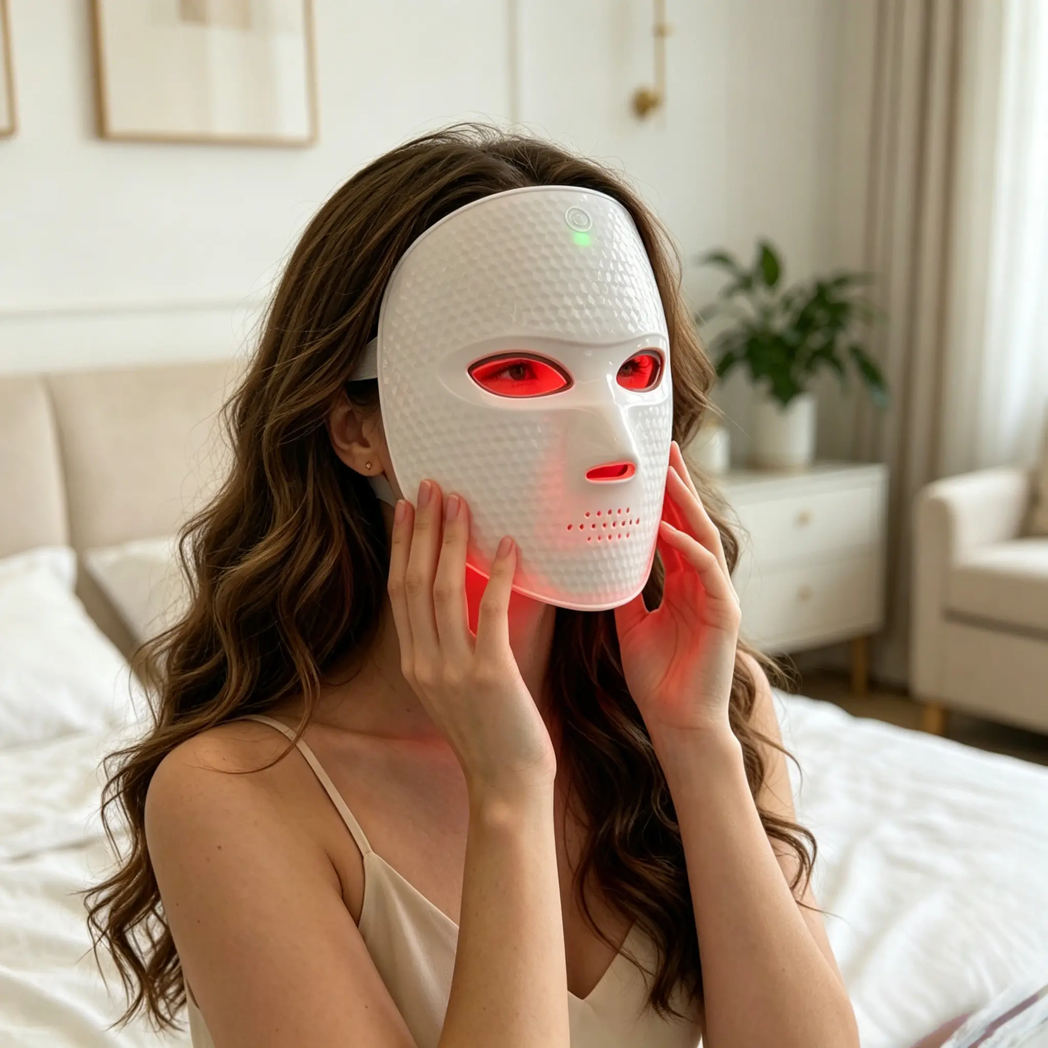 7-Color LED Light Therapy Mask - USB-Rechargeable Touch Screen Facial Device, Portable Salon & Spa Equipment for Moisturizing, Sensitive Skin Repair, Anti-Aging Rejuvenation, Ideal Valentine’s Day Gift for Women (All Skin Types Compatible)