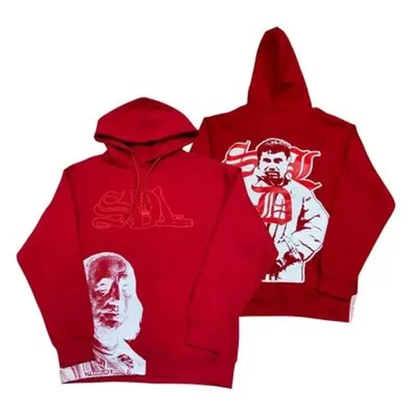 Men's S-DL Red Hoodies, Streetwear Hip Hop Hoodie, Trendy For Outdoor Wear Daily Wear, Designer Clothing, Gift for him, Gift for her, Birthday's gift