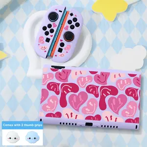 For Nintendo Switch 2 game console accessories, TPU soft case, comes with 2 thumb joystick caps, drop-proof and scratch-resistant, removable protective cover, 2025 new style, light and soft shell, multiple colors available, Console Controller Accessories