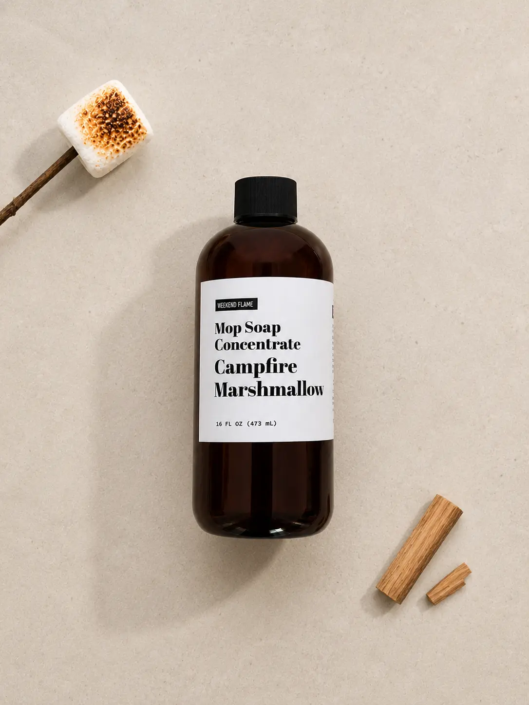 Campfire Marshmallow Mop Soap, Cozy Autumn Luxury Scented Floor Cleaner