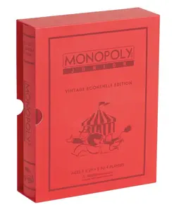 WS Game Company Monopoly Junior Vintage Bookshelf Edition Board Game for 2 to 4 Players, Ages 5+