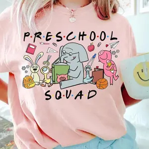 Elephant and Piggie Preschool Squad Shirt, Preschool School Tee, Preschool Teacher Student Shirt 6
