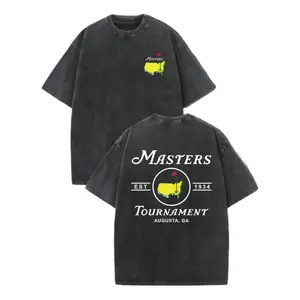 Masters T-Shirt Retro Golf Style Cotton Short Sleeve Washed Look Men's & Women's Summer Fashion Casual Wear Ideal for Golf Enthusiasts Streetwear Perfect Gifts Top Vintage Womenswear Everyday Fitted Graphic Outfits Print Tee