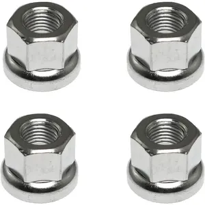 4 count Stainless Steel Bicycle Hub Nut Front Axle M10 for Rear Mount,