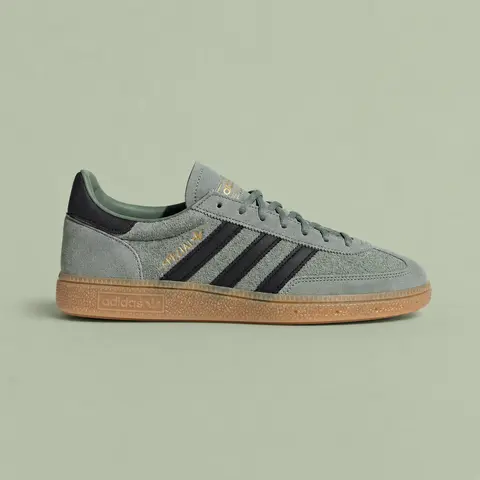 Adidas Handball Spezial Silver Green Black Gum Women's Fashion Sneaker New