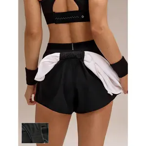 GLOWMODE 2.5'' VitalSwift Sunny Sprint Lightweight Quick-Dry Odor Control Side-Split Hem Mid Waist T-Shirt Hanging Storage Shorts Running Jogging Training Workout Gym Wear