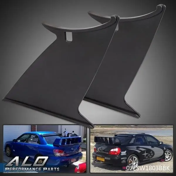 Fit For 15-18 Subaru Impreza WRX STI Black Rear Spoiler Wing Stabilizer 2pcs