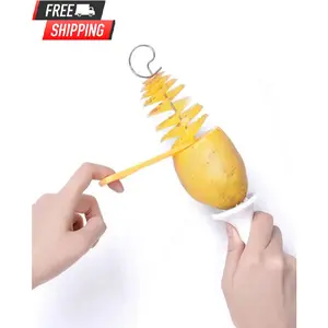 1Pc Tornado Potato Slicer Spiral Cutter Vegetable Slicing Machine Kitchen Tool Does not apply