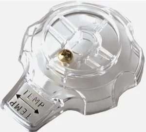 Avalon Clear Temperature Control Handle for Mixet Tub and Shower Faucets Replacement with Temp Markings and Gold Screw