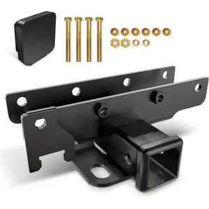 Tow Hitch Trailer Kit For Jeep Wrangler, Compatible with 2018,2019,2020,2021,2022,2023,2024 Jeep Wrangler JL JLU. Hitch Receiver with Cover, 2 Inch Rear Bumper Towing Combo (2 Door & 4 Doors)