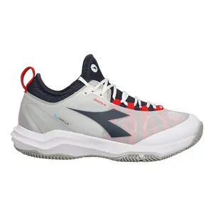 diadora Mens Speed Blushield Fly 4 Plus Clay Tennis Sneakers Shoes - Grey