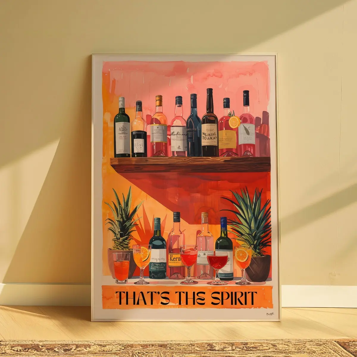 Bar Art Prints Vintage Wine Posters Bar Cart Wall Art , Bar Drink Art Fun Wine Wall Decor, Wall Art