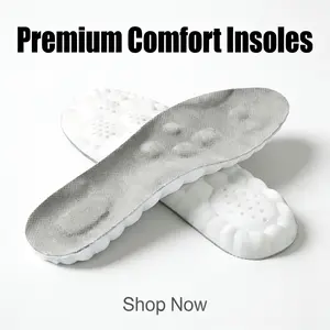 Anti-Fatigue 4D Cloud Soles Inserts, Soft Cushioned Insoles for Foot Pain Relief, Shock Absorption & Non-Slip Comfort for Men & Women