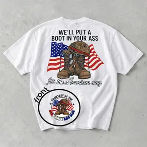 Patriotic Boot Graphic T-Shirt, American Wayy Shirt, Military Boots Tee, 4th of Julyy Shirt, USA 250th Anniversary Tee, Freedom Graphic Shirt