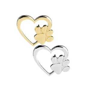 Love Paws: Heart-Shaped Paw Print Pin