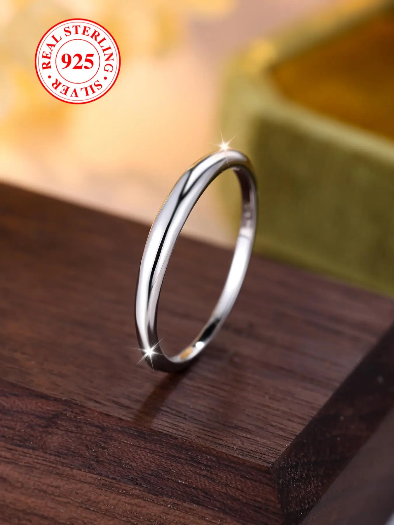 S925 Sterling Silver Simple Plain Ring, Fashion Accessories for Women & Men, Trendy All-match & Exquisite Jewelry for Birthday Gift