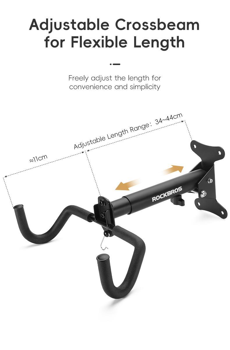 ROCKBROS Bicycle Wall Mount Sturdy Bicycle Holder Adjustable Up to 15kg