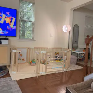 Lilypelle Natural Wooden Baby Playpen with Built-in Toy Panels, Foldable & Shape-Changeable Kids Activity Center, CPC & CPSIA Certified Safety Toddler Gate summerwins,dorm essentials,home decor deskmakeover