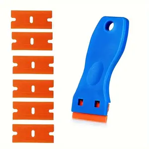 Plastic Razor Blades Set for Easy Label and Sticker Removal, Ideal Tool for Wall Paint and Vinyl Adhesive Cleaning