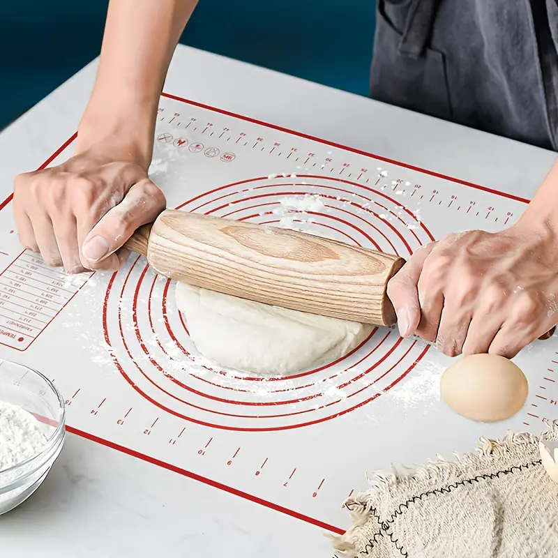 Non-Slip Silicone Baking Mat, Food Grade, Easy Clean Dough Rolling Pad, Kitchen Countertop, Large Silicone Pastry Board, Macaron Mat, Baking Tools, Baking Essentials, Baking Accessories, Kitchenware, Home Baking Supplies