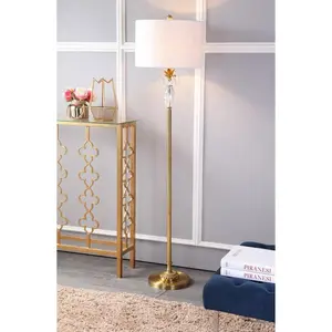 JONATHAN Y Adalyn 61" Crystal / Metal LED Floor Lamp