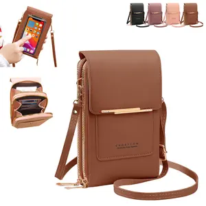 Cross Body Purses for Women Mini Shoulder Handbags Zipper Crossbody Bags Trendy Purses Touchscreen Shoulder Bag with Credit Card Slots