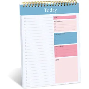 To Do List Notepad - Daily Planner Notepad 52 Sheets Tear Off, 6.5" x 9.8" with Hourly Schedule for Tasks