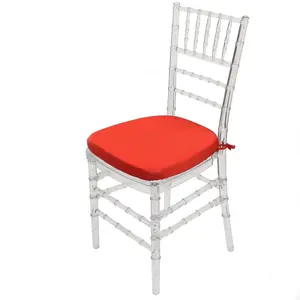 10 Pack Stretch Spandex Chiavari Pad Cover with Ties Red