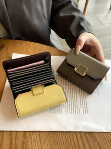 Leather Card Holder for Women, Multi-Card Slot License Bank Card Case, Compact Large Capacity New Design, Stylish and Practical Accessory