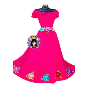 Vestido campesino de fiesta largo