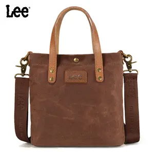 Montana West x Lee Tote Bag for Women Waxed Canvas Top Handle Handbags with Leather Handle and Strap