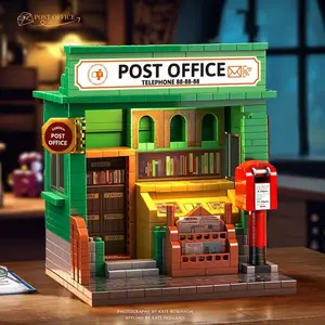 Mini Retro Coffee House Building Block Model Toy, High Difficulty Assembly, Christmas Gift, Birthday Present, Bricks & Parts