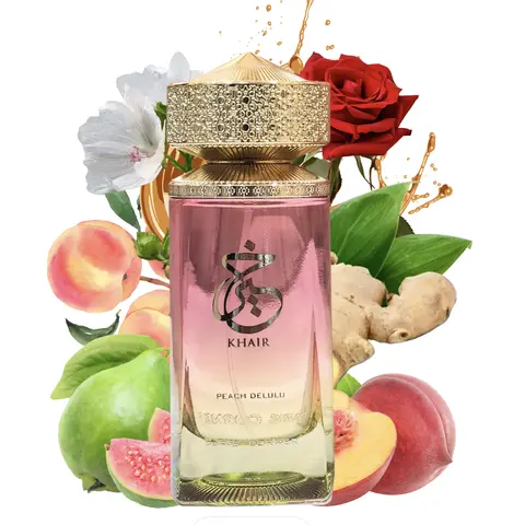 Khair Peach Delulu Fragrance by Paris Corner Perfumes 3.4 Fl Oz Floral Citrus Scent Delightful Scents