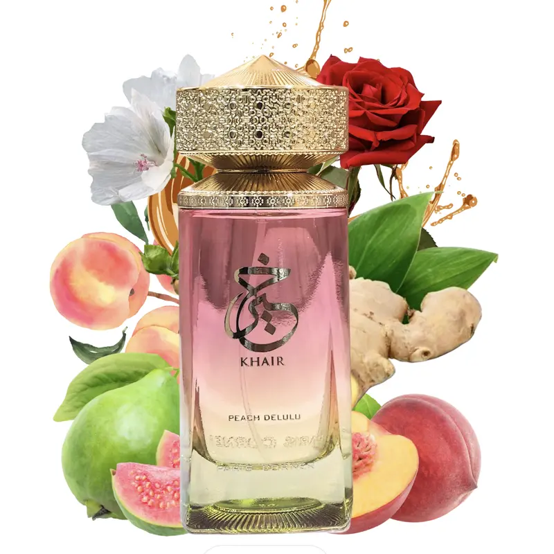 Khair Peach Delulu Fragrance by Paris Corner Perfumes 3.4 Fl Oz Floral Citrus Scent Delightful Scents