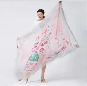 Silk scarf shawl