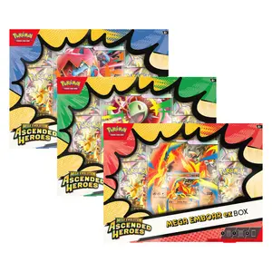 Pokemon TCG: Ascended Heroes Mega ex Box (Mega Meganium ex, or Mega Emboar ex, or Mega Feraligatr ex)