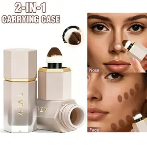 Face Contour Wand Liquid Smudge-Tip Long-Wear Sculpting Cream Stick Buildable Bronzer for Natural Face Shaping Women's Lightweight Dewy Skin Makeup Gift for Summer