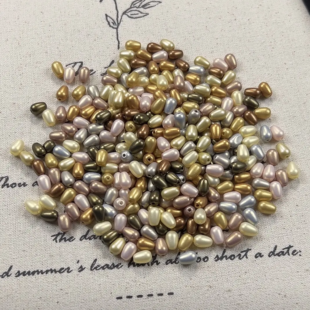 4*6mm Baroque Waterdrop Glass Seed Beads - 20g - 10 Colors 4*6mm Baroque Waterdrop Glass Seed Beads - 20g - 10 Colors