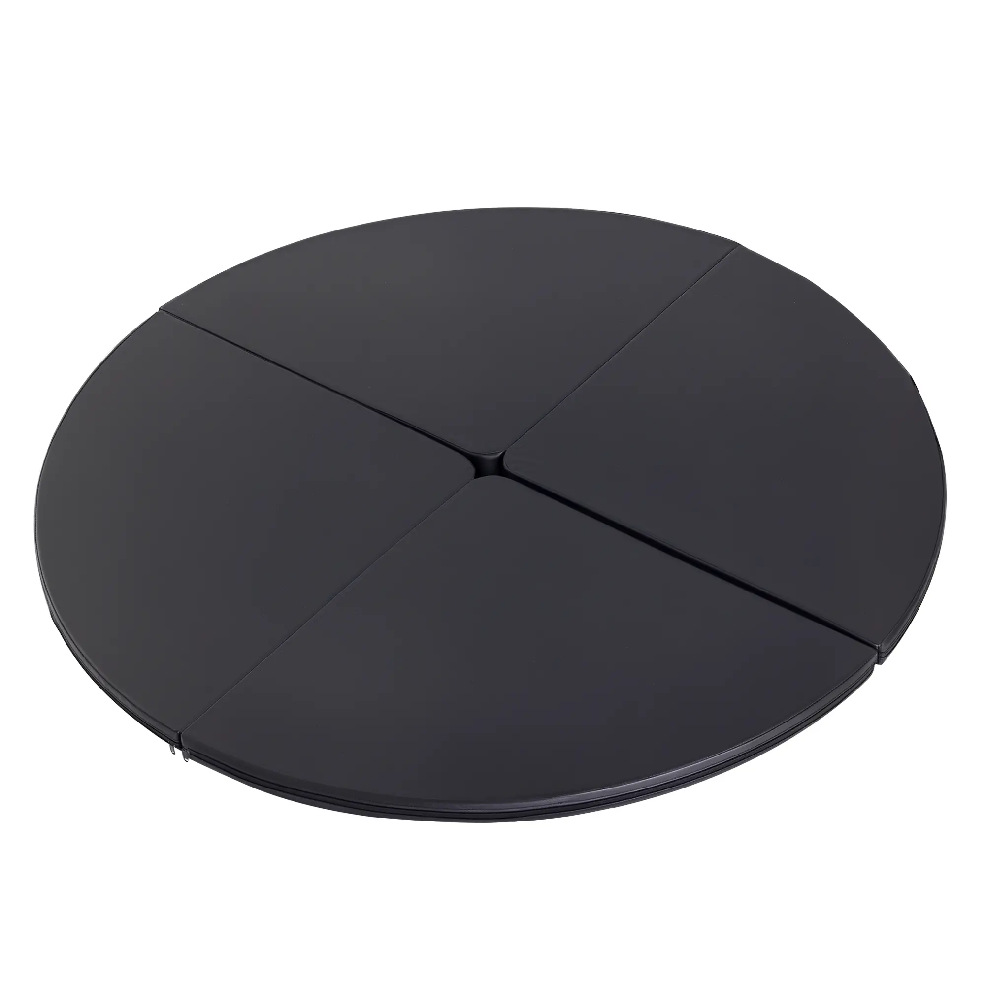 Soozier 2"T x 5'W Folding Pole Dance Crash Mat, Lightweight & Foldable Gym Floor Mat for Home Use, Black, Gym Floor Mats