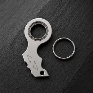 Solid Alloy Karambit Fidget Spinner Keyring, Smooth Noiseless Spin EDC Toy, Stress & Boredom Reducing Key Accessory, Great Daily Carry Gift for Men