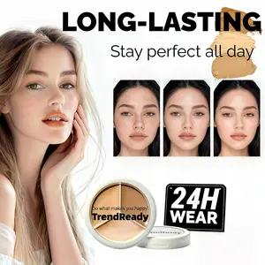 1Pcs/Set 3 Color Concealer, Beginner Cover Spot Printed Dark Circles Face Brightening Lasting Eye Face Makeup