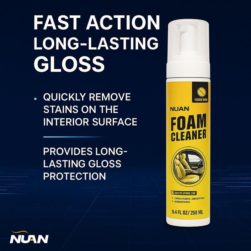 【Festive Offer】NUAN-New Year Hot Stock-Up! Powerful Cleaning & Maintenance Foam for Car Interiors, Fully Compatible with All Materials, One-Step Stain Removal & Protection!