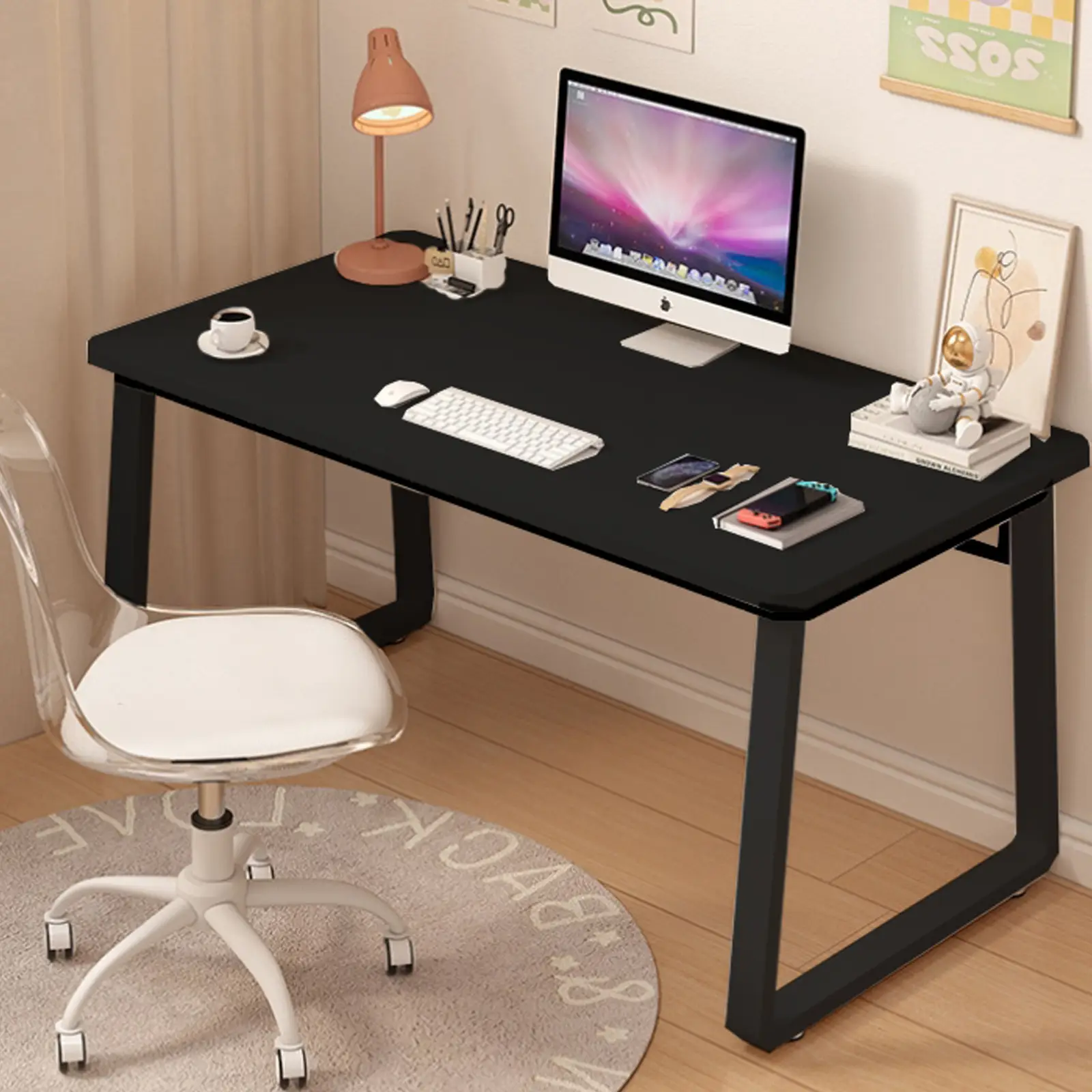 【Back To School】Home Furniture Computer Desk Modern Simple Style Desk for Home Office,Small Writing Table Study Corner Work Desk for Bedroom