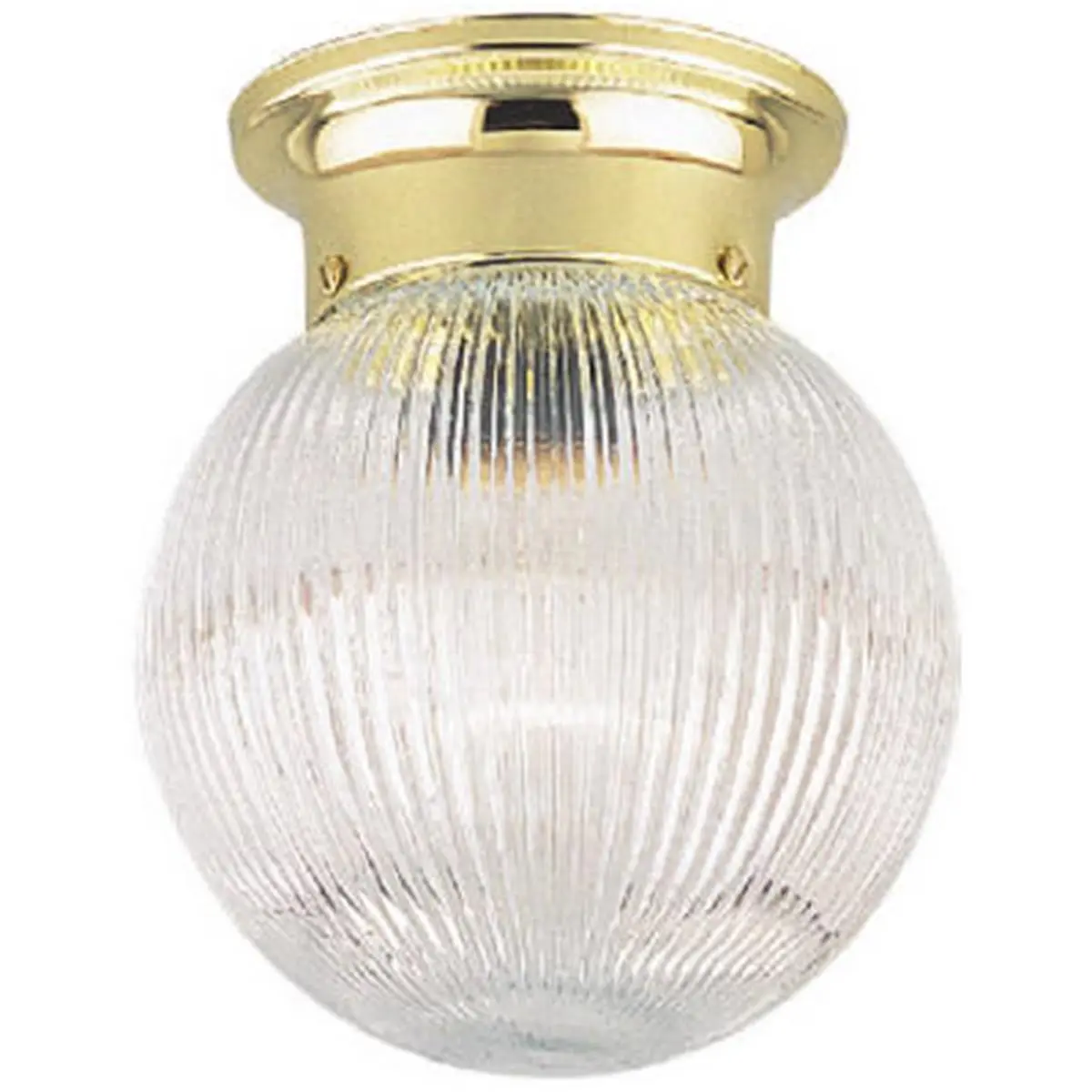 Westinghouse 66692 Crystal Torpedo Flush Mount Light - 6 in Diameter Polished Brass Indoor Single Light Ceiling Fixture, 60W, 6.5x6x7.75 in Dimensions, for Indoor Use, 3.25 In. Fitter