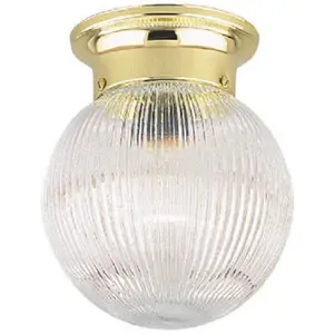 Westinghouse 66692 6 in. Polished Brass Ceiling Fixture