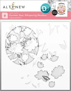 Dynamic Duo: Whispering Meadow Stencil Set (2 in 1)