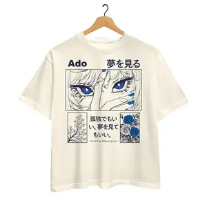 Ado 2025 World Tour Hibana Washed T-shirt, Zanmu T-Shirt Merch Summer For Women Men, Unisex Crew neck Short Sleeve Tshirt, Streetwear Cosplay Top