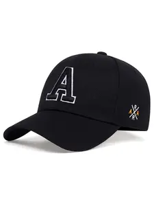 2026 New Personalized Creative Baseball Hat A Letter Side AR Embroidered Hip Hop Hat Street Fashion Skateboard Hat Outdoor Leisure Sports Sunshade Hat Daily Life Commuter Decorative Hat Male Female Same Style